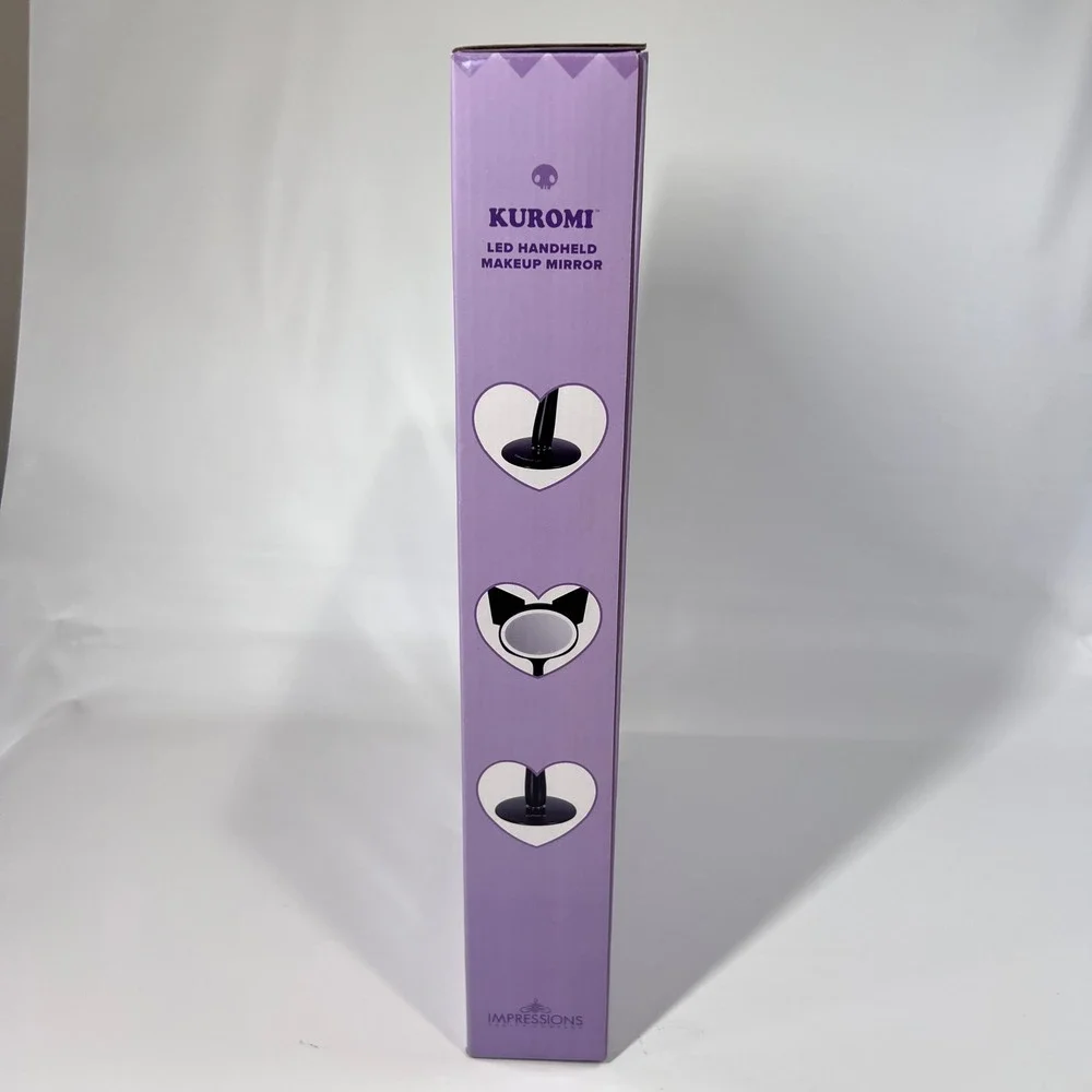 Impressions Vanity Kuromi LED Handheld Makeup Mirror USB Rechargeable‎ NEW